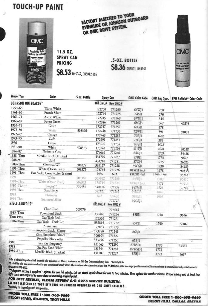 Topic Finding Color Codes for OEM replacement touch up paint Antique